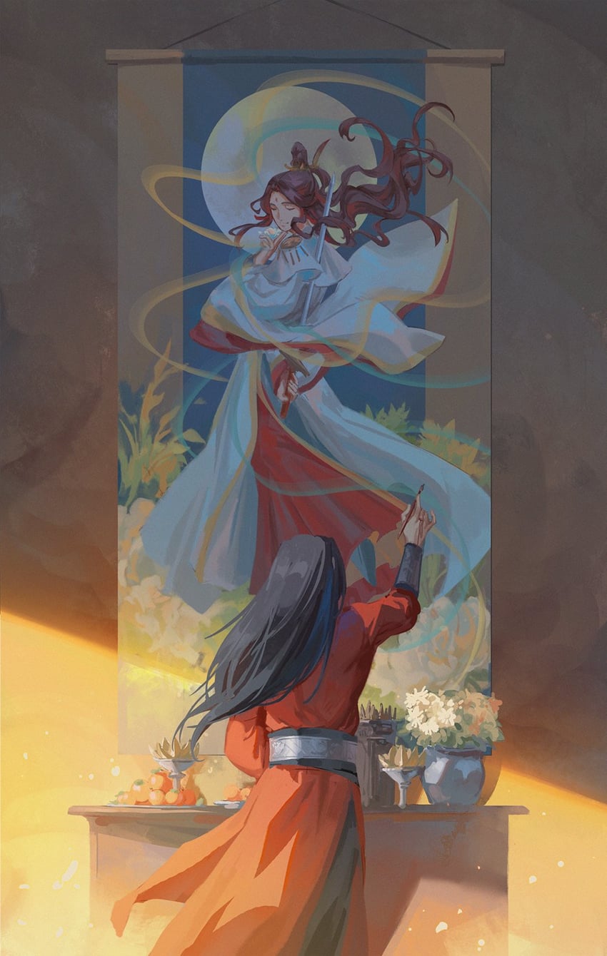 xie lian and hua cheng (tianguan cifu) drawn by chapter_56