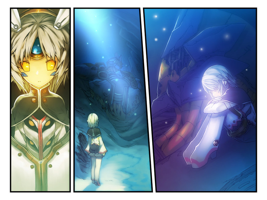 eve, another code, and king nasod (elsword) drawn by ress