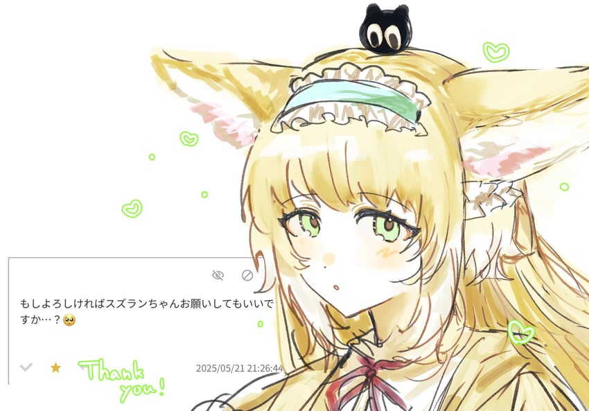suzuran and heixiu (arknights and 1 more) drawn by umogame