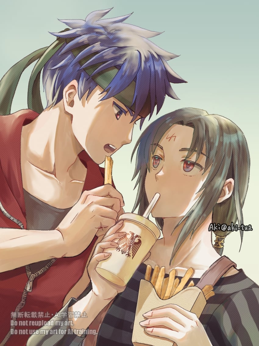 ike and soren (fire emblem and 1 more) drawn by aki_(aki_tu2)