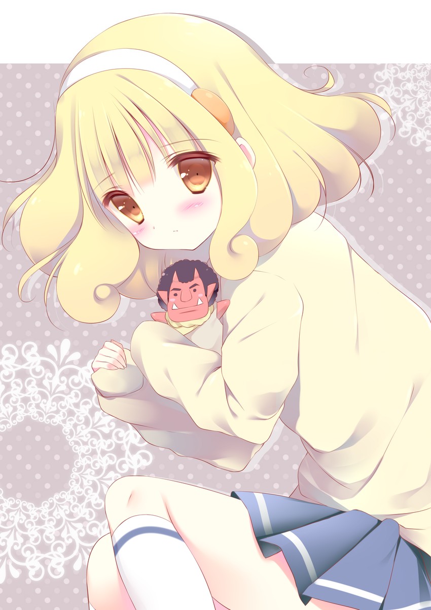 kise yayoi and akaooni (precure and 1 more) drawn by shiratama_(shiratamaco)