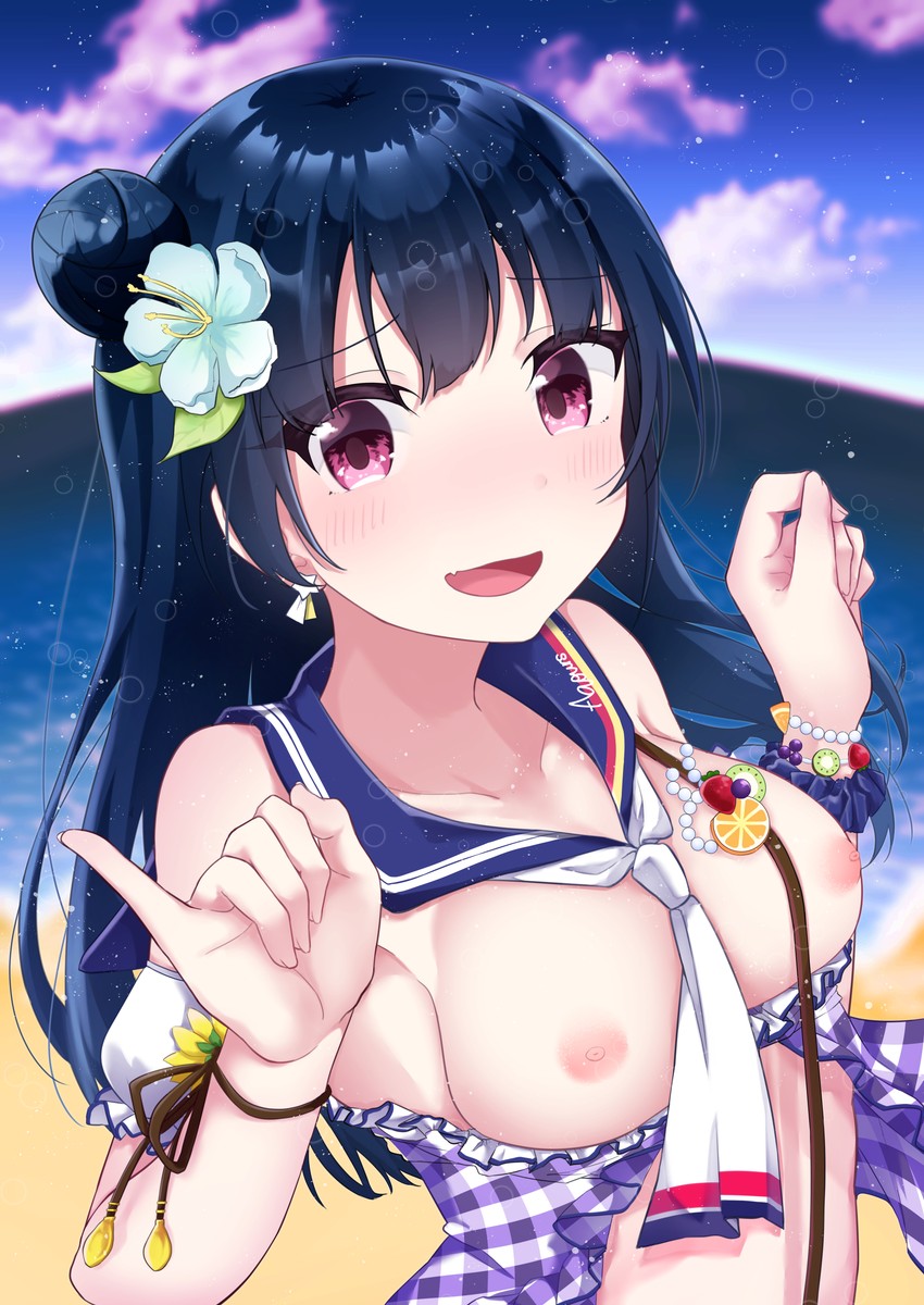 tsushima yoshiko (love live! and 1 more) drawn by harukasu_(mememememo)