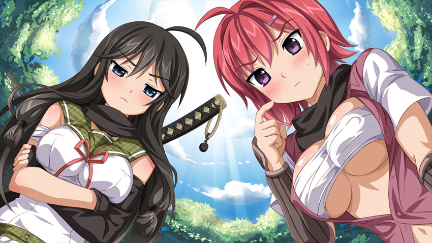 sukino miyo and hikage narumi (sakura spirit) drawn by wanaca