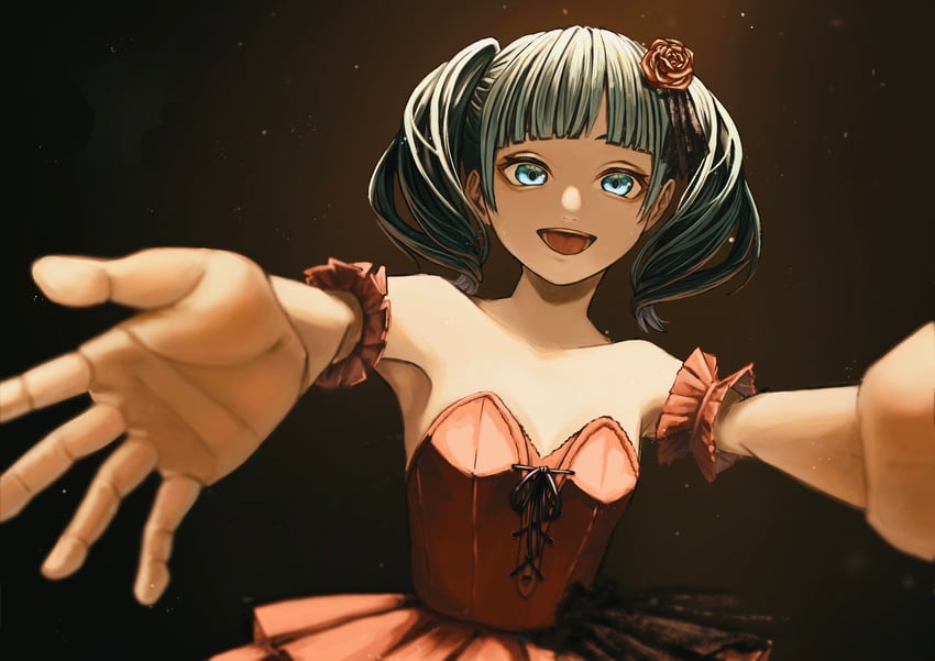 hatsune miku (vocaloid and 1 more) drawn by hikihy888