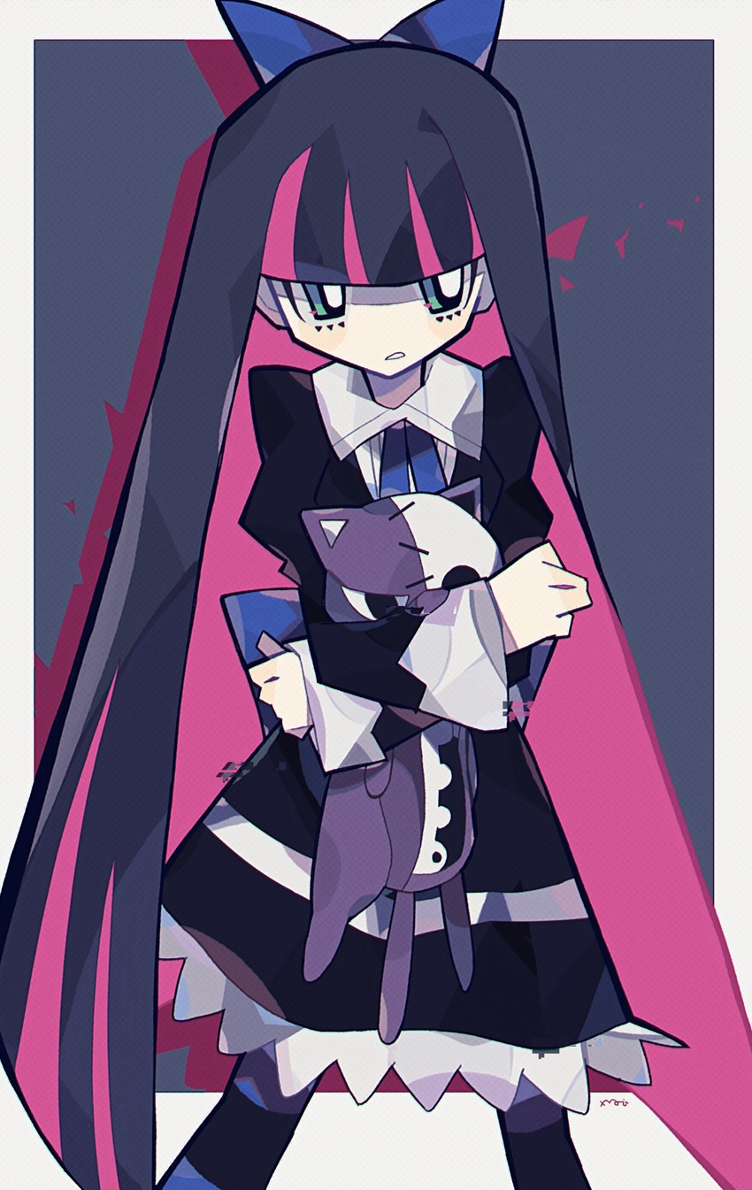 stocking and honekoneko (panty & stocking with garterbelt) drawn by hatsushiro_mamimu