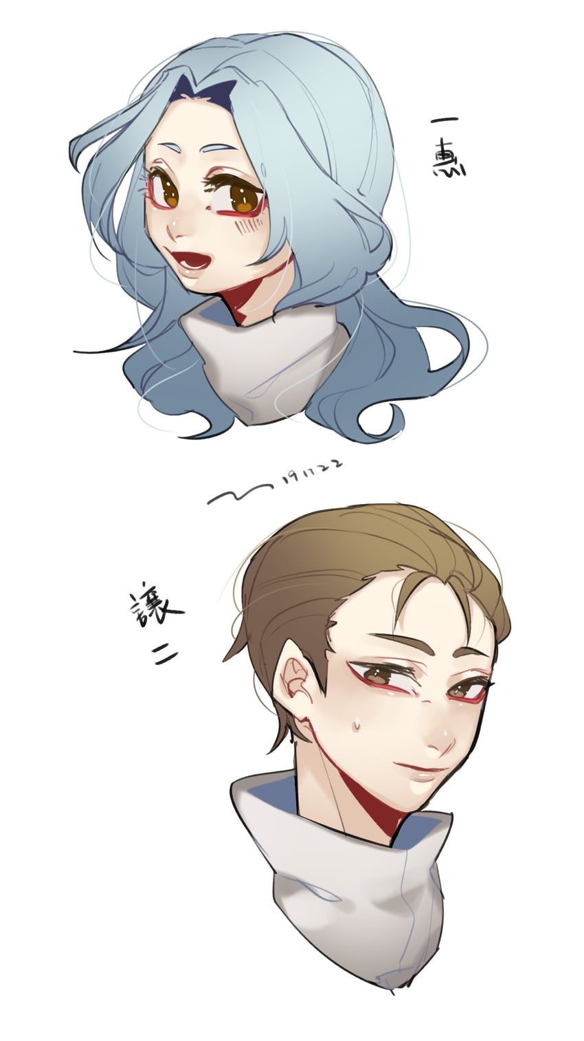 enomoto kazue and enomoto george (saibou shinkyoku) drawn by yokuhaku