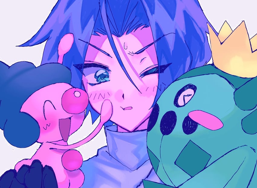 james, mime jr., and cacnea (pokemon) drawn by ameya_(okemu_ame)
