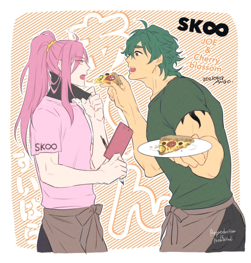 joe and cherry blossom (sk8 the infinity) drawn by ango_(f_ango)
