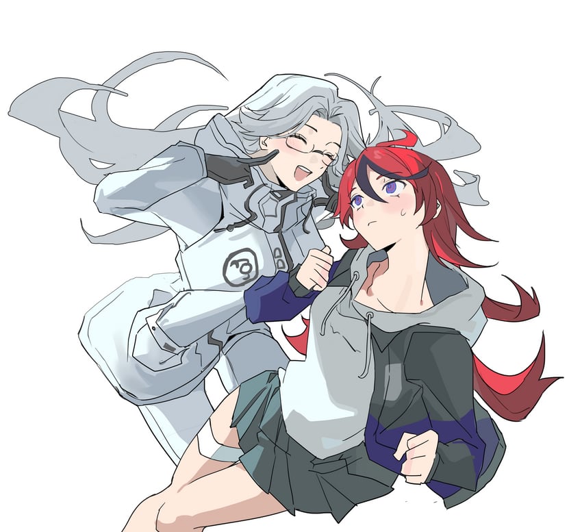 aotsuki eito and sumino takumi (the hundred line -last defense academy-) drawn by wonengzenmebanwoyehenjuewanga361