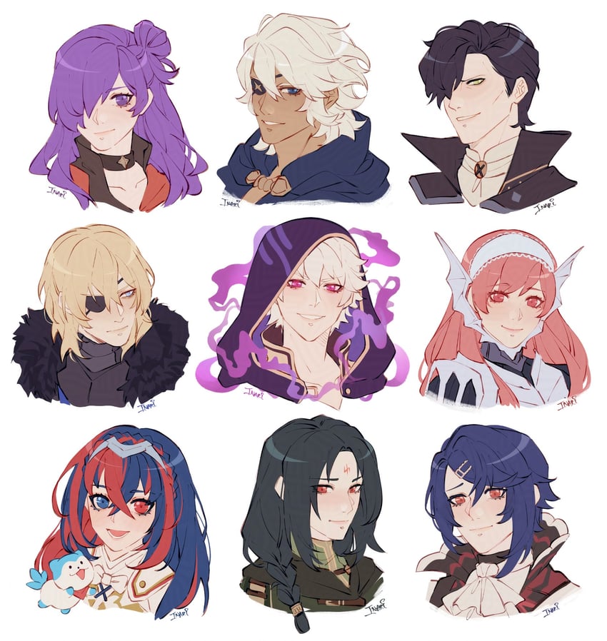 dimitri alexandre blaiddyd, male robin, female alear, female shez, sommie, and 5 more (fire emblem and 6 more) drawn by aimaru