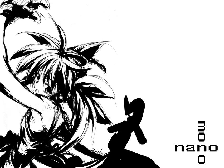 takamachi nanoha and raising heart (lyrical nanoha and 1 more) drawn by matsuno_canel