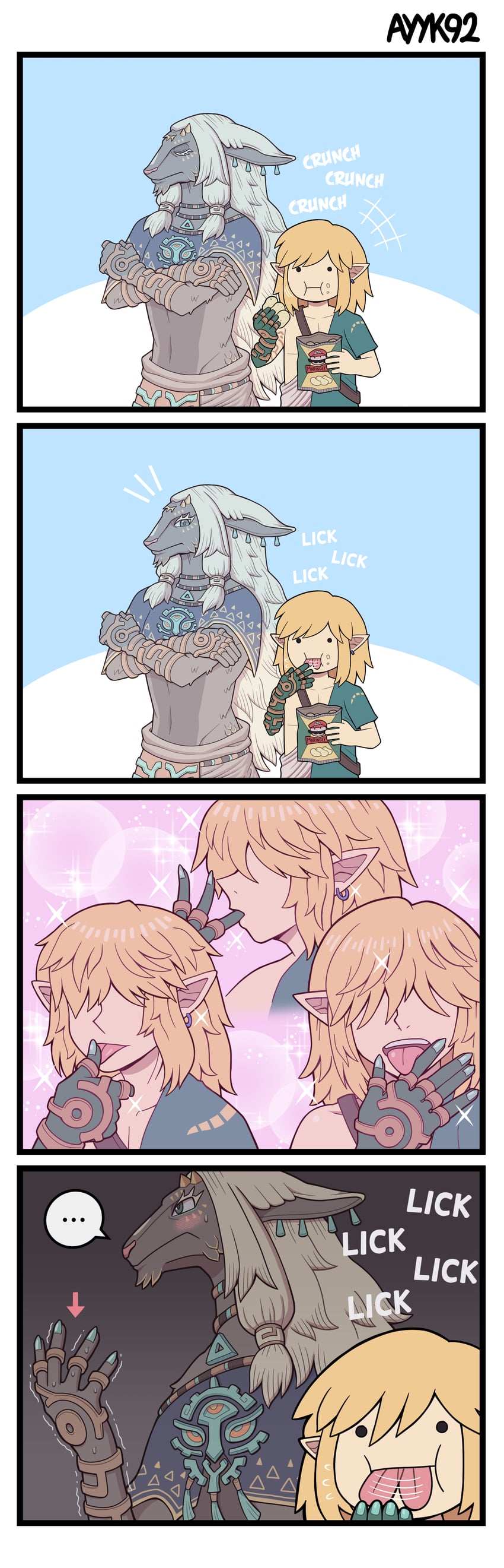 link, mario, and rauru (the legend of zelda and 2 more) drawn by ayyk92