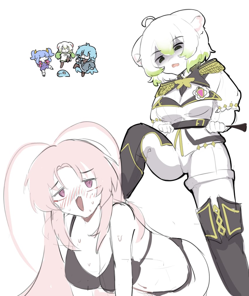 laimu, matara kan, and hackerling (indie virtual youtuber and 1 more) drawn by sae_art
