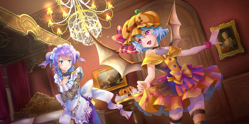 remilia scarlet and izayoi sakuya (touhou and 1 more) drawn by usuda_hiro