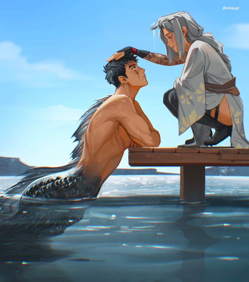 yu hai (original and 1 more) drawn by etceteraart