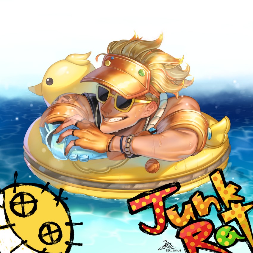 junkrat and beachrat (overwatch and 1 more) drawn by kuzunue