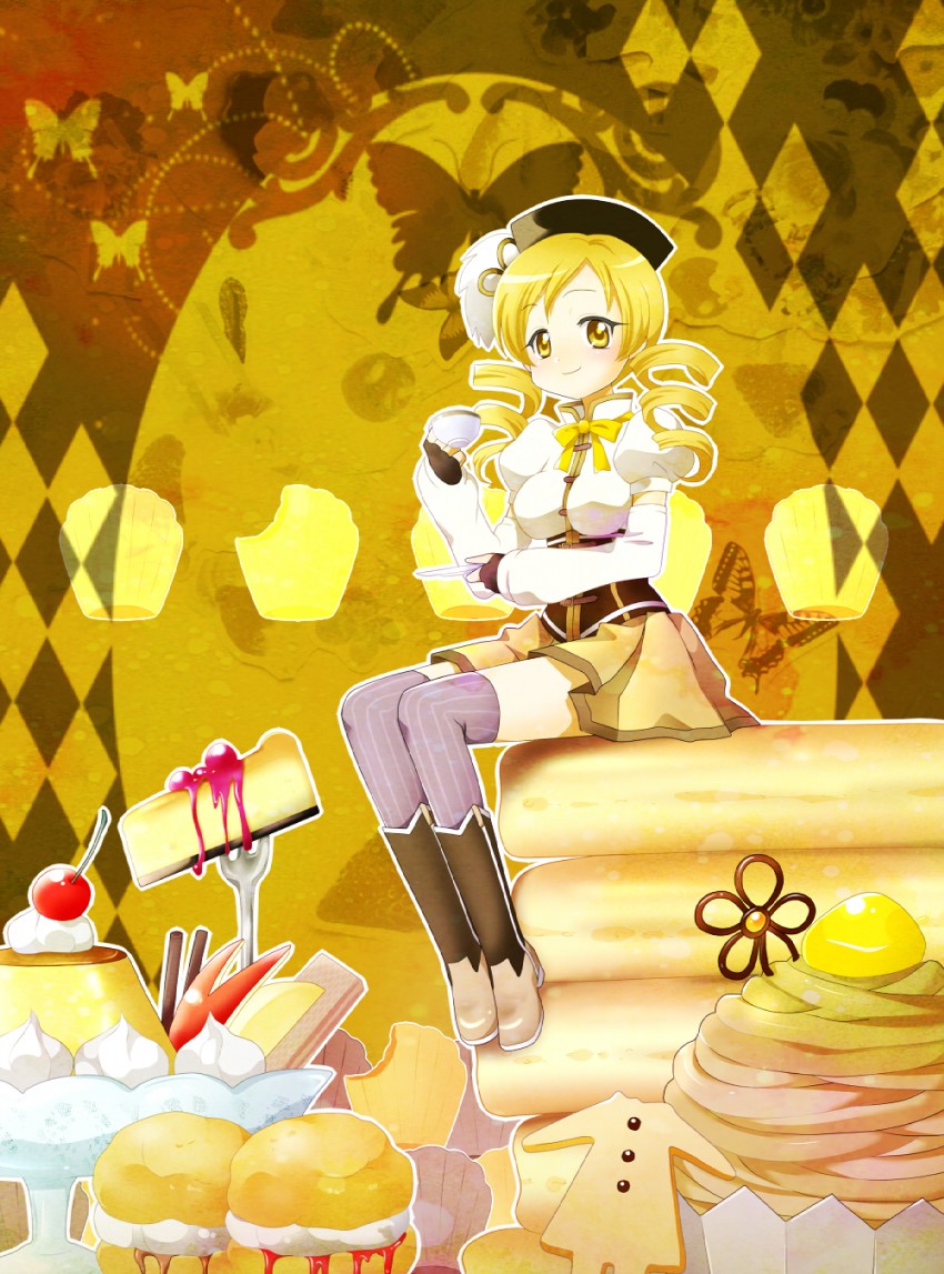 tomoe mami (mahou shoujo madoka magica) drawn by kagami_chihiro
