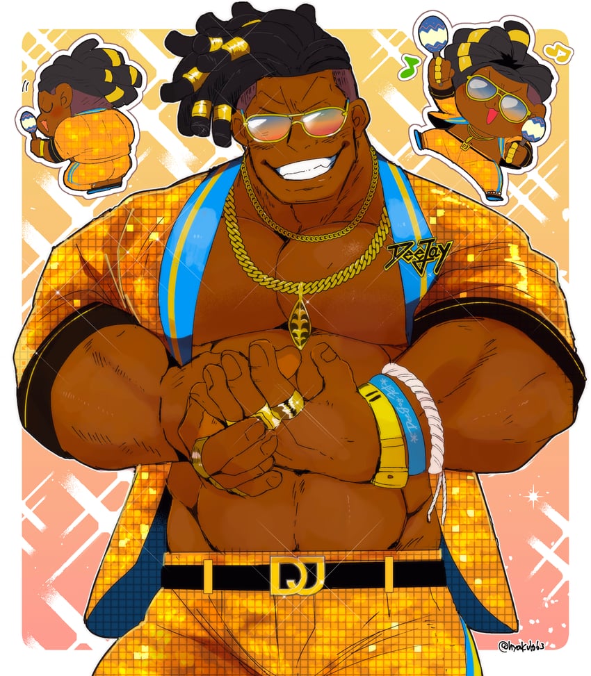 dee jay (street fighter and 1 more) drawn by hyaku_(g-kawayusu)