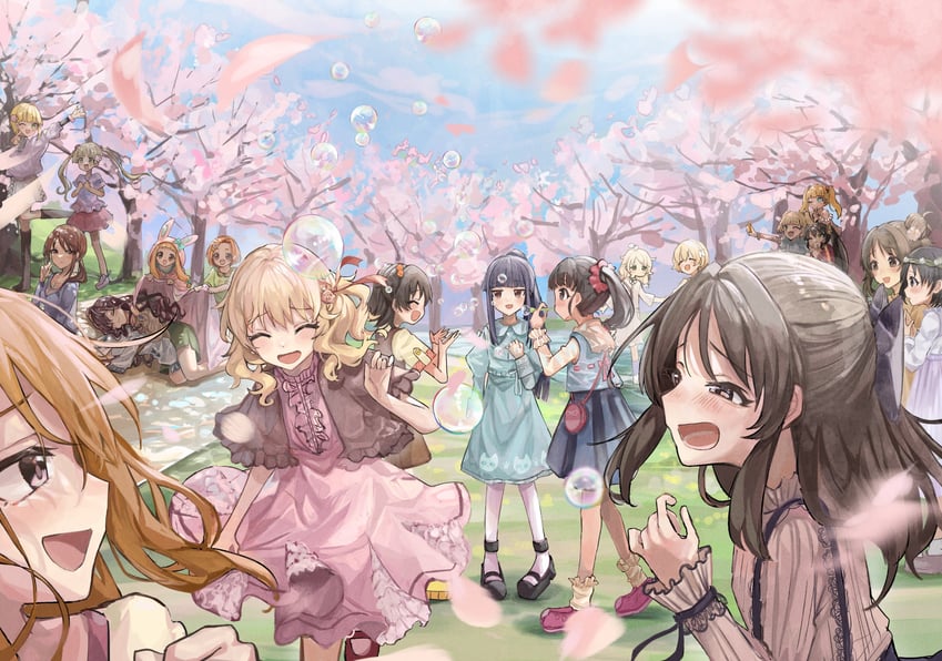 tachibana arisu, ichinose shiki, jougasaki rika, sakurai momoka, akagi miria, and 14 more (idolmaster and 2 more) drawn by hachiya_(silica_q)