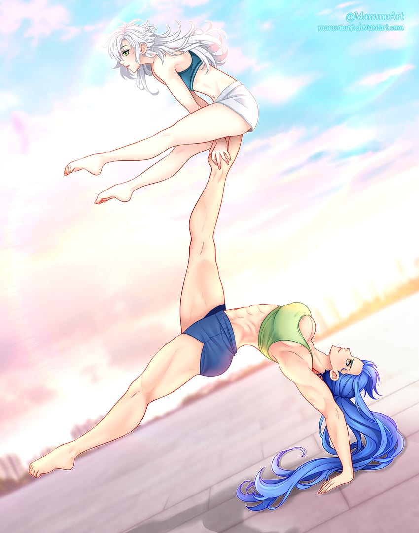fie claussell and laura s. arseid (eiyuu densetsu and 1 more) drawn by manu-chann