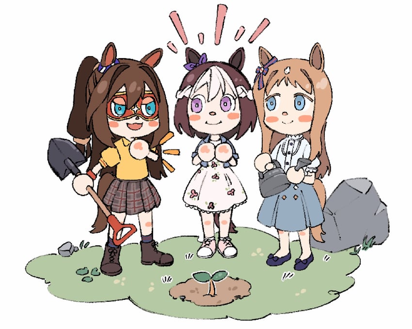 special week, grass wonder, and el condor pasa (umamusume and 1 more) drawn by oo_sungnim