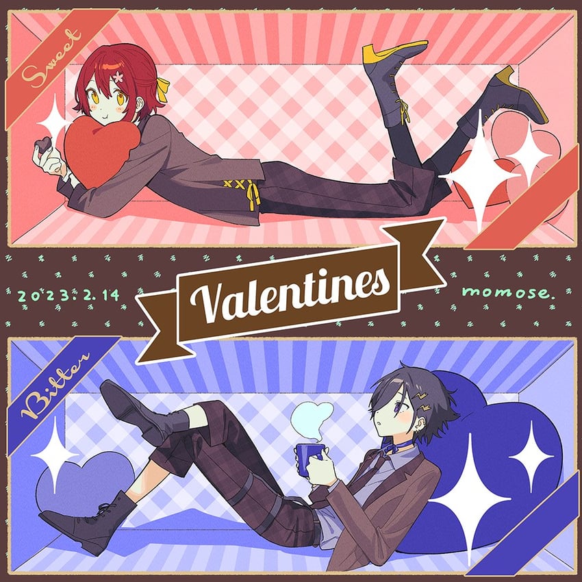 hanasaki miyabi and kanade izuru (holostars) drawn by momose_(oqo)