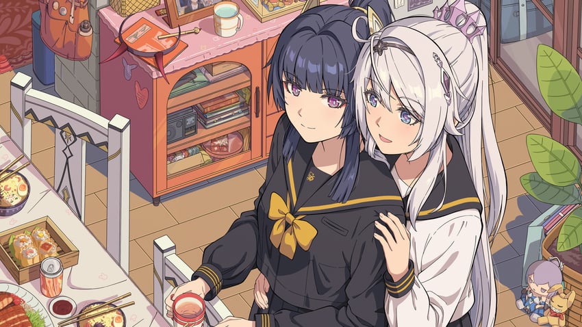 kiana kaslana, raiden mei, bronya zaychik, and homu (honkai and 1 more) drawn by nanoha_and_fate
