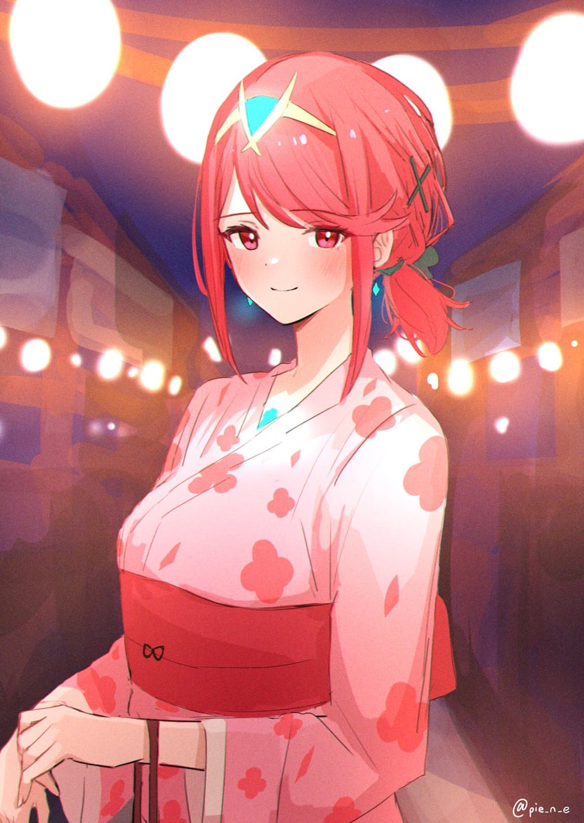 pyra (xenoblade chronicles and 1 more) drawn by ewokakupiece