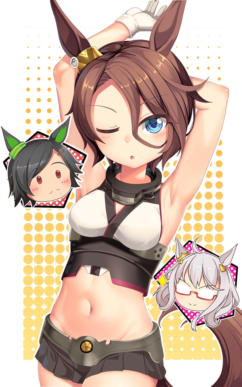 mutsu, narita taishin, biwa hayahide, and winning ticket (kantai collection and 1 more) drawn by yasume_yukito
