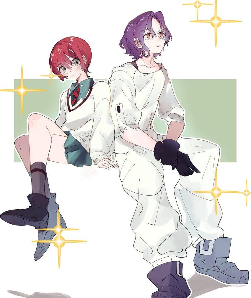 amate yuzuriha and shuji ito (gundam and 1 more) drawn by suna_(hanahanaamika)