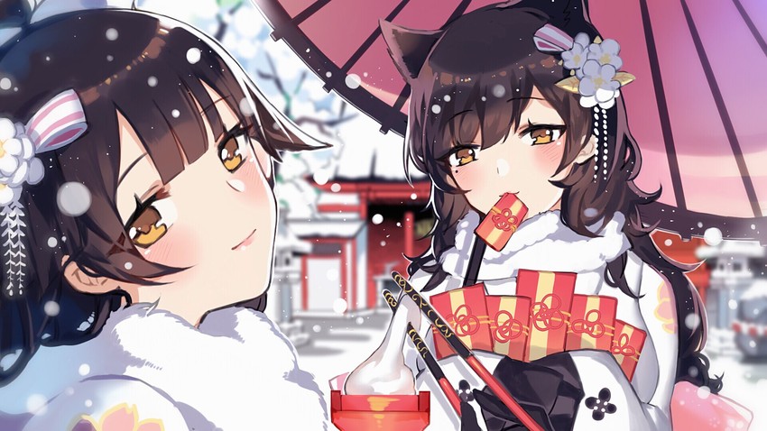 atago and takao (azur lane) drawn by ji_yue