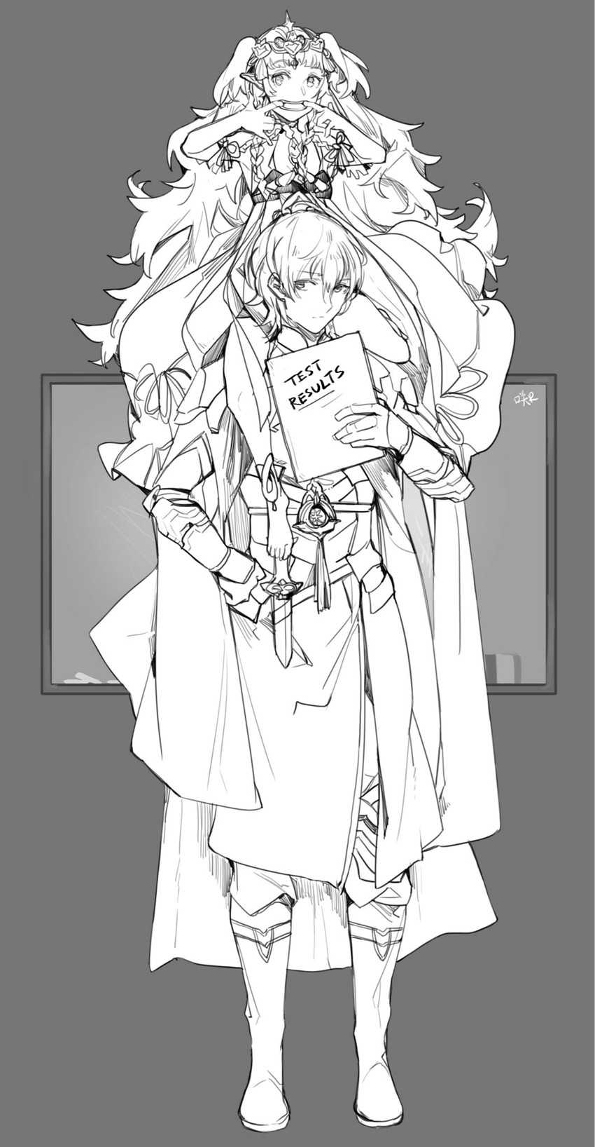 male byleth and sothis (fire emblem and 1 more) drawn by sakuremi