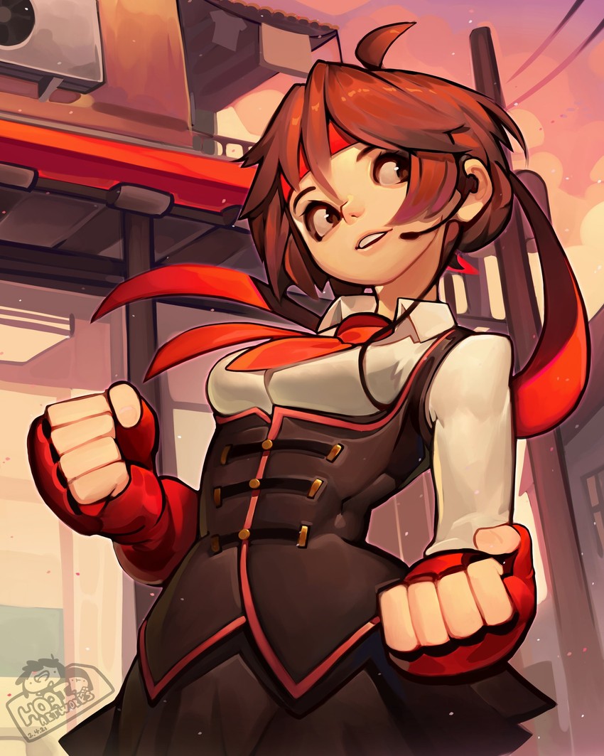 kasugano sakura (street fighter and 1 more) drawn by hoai_vu