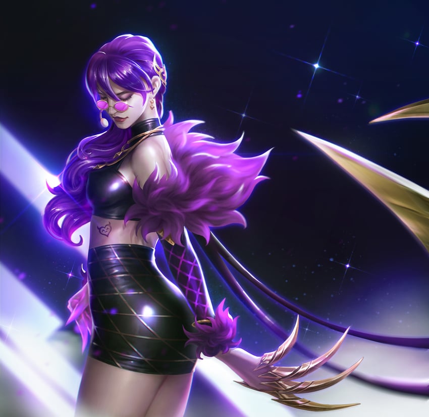 evelynn and k/da evelynn (league of legends) drawn by jey_rain