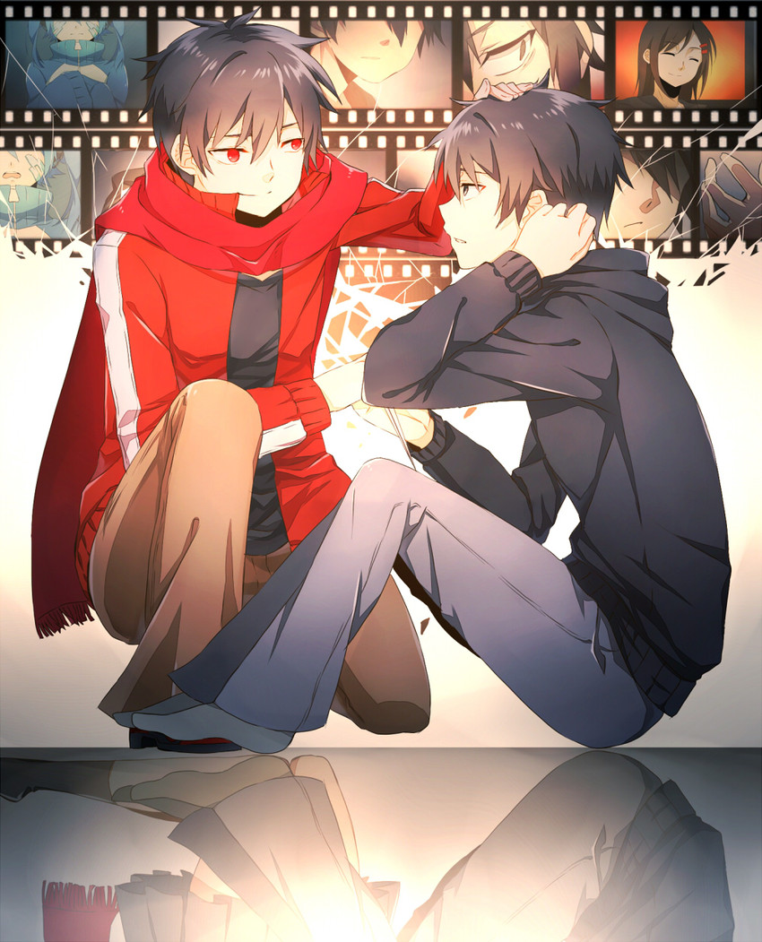 tateyama ayano, kisaragi shintarou, ene, and enomoto takane (kagerou project and 1 more) drawn by akami_fumio
