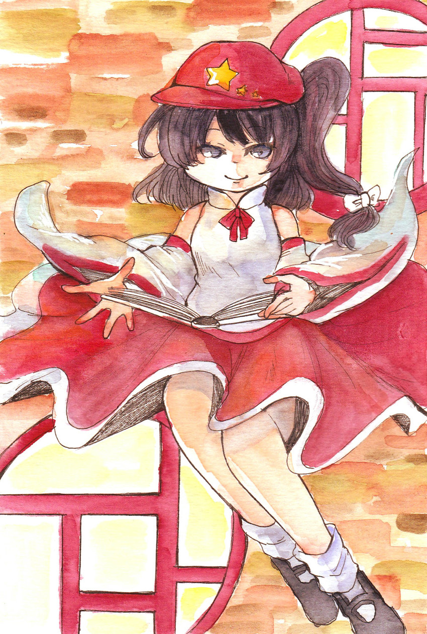 label girl (touhou and 1 more) drawn by shiz_(#0077)