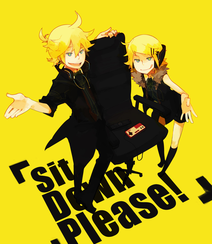 kagamine rin and kagamine len (vocaloid and 1 more) drawn by glider_(guraida)