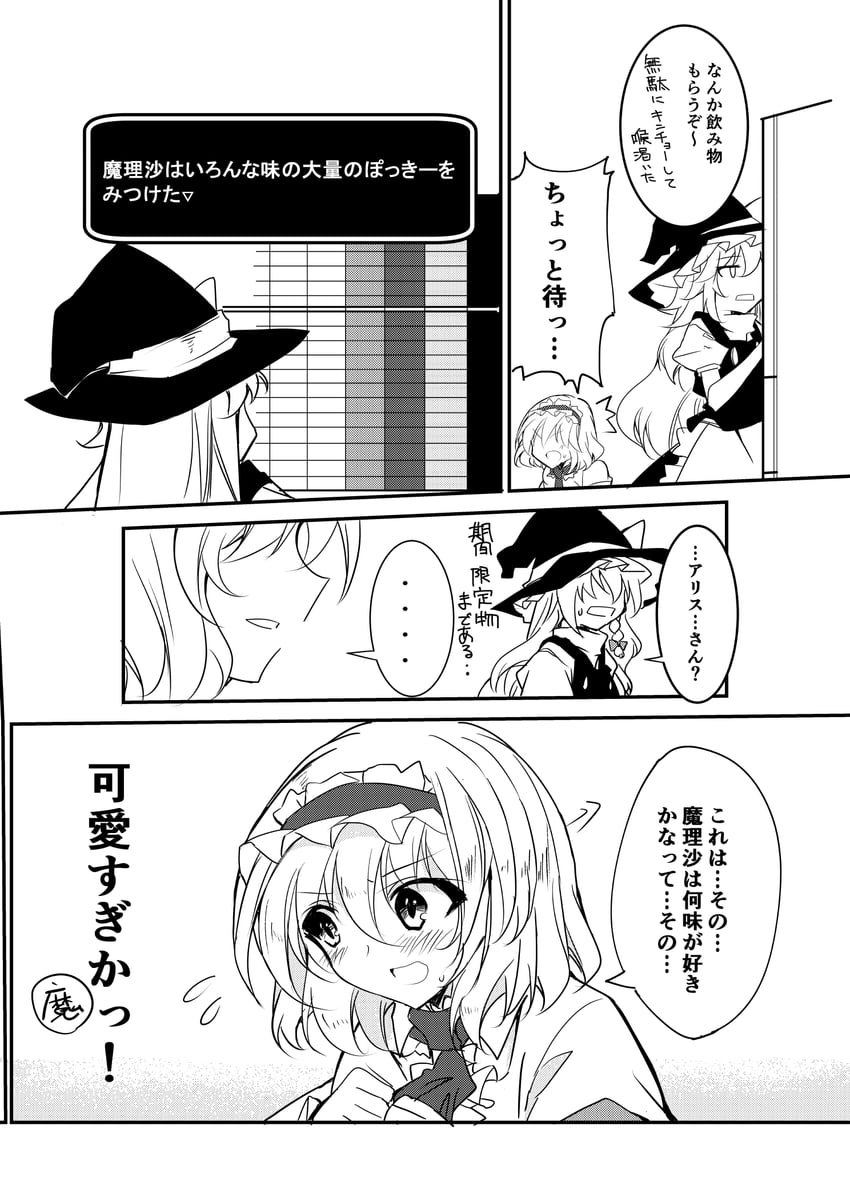 kirisame marisa and alice margatroid (touhou) drawn by ichimura_kanata