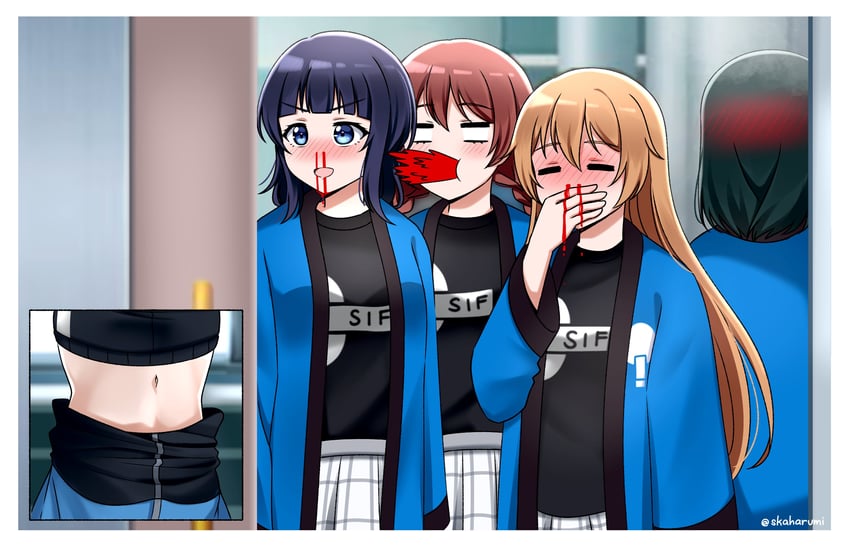 takasaki yu, emma verde, asaka karin, konoe kanata, and mifune shioriko (love live! and 1 more) drawn by ska.harumi