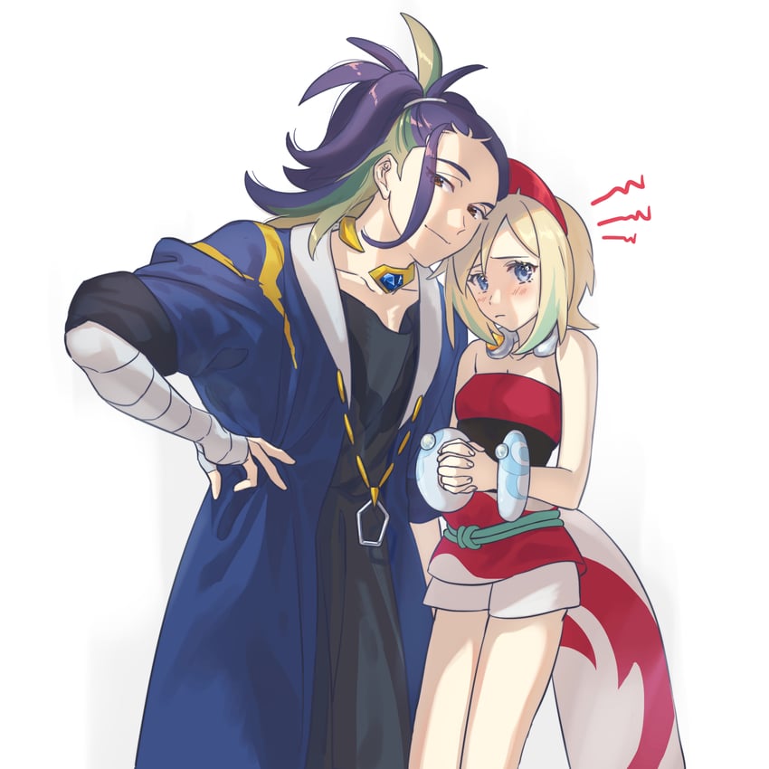 irida and adaman (pokemon and 1 more) drawn by raomeoy1101