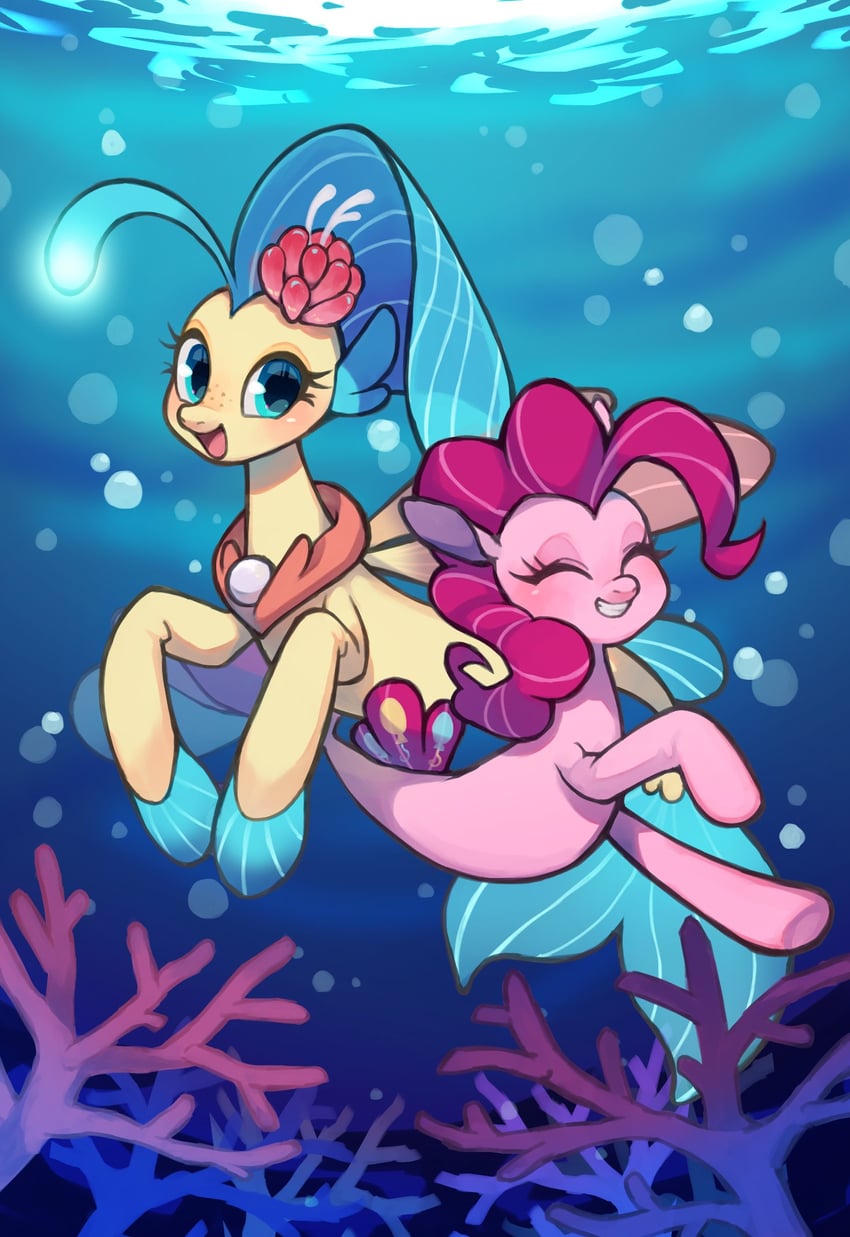 pinkie pie and skystar (my little pony and 2 more) drawn by ikirunosindo