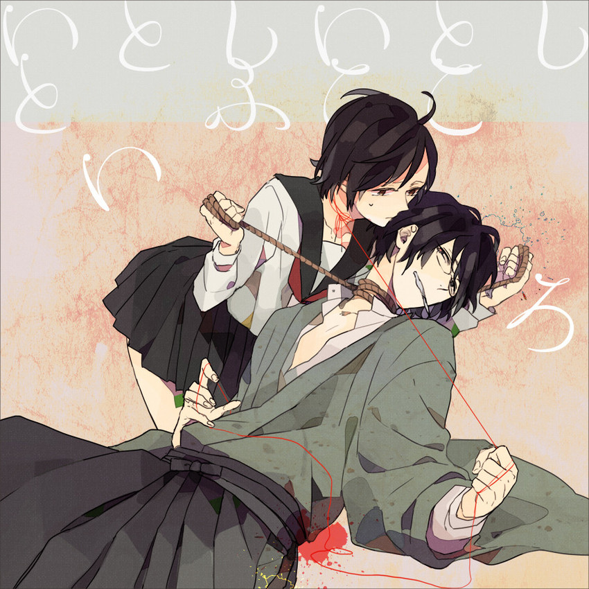 itoshiki nozomu and fuura kafuka (sayonara zetsubou sensei) drawn by aono_nachi