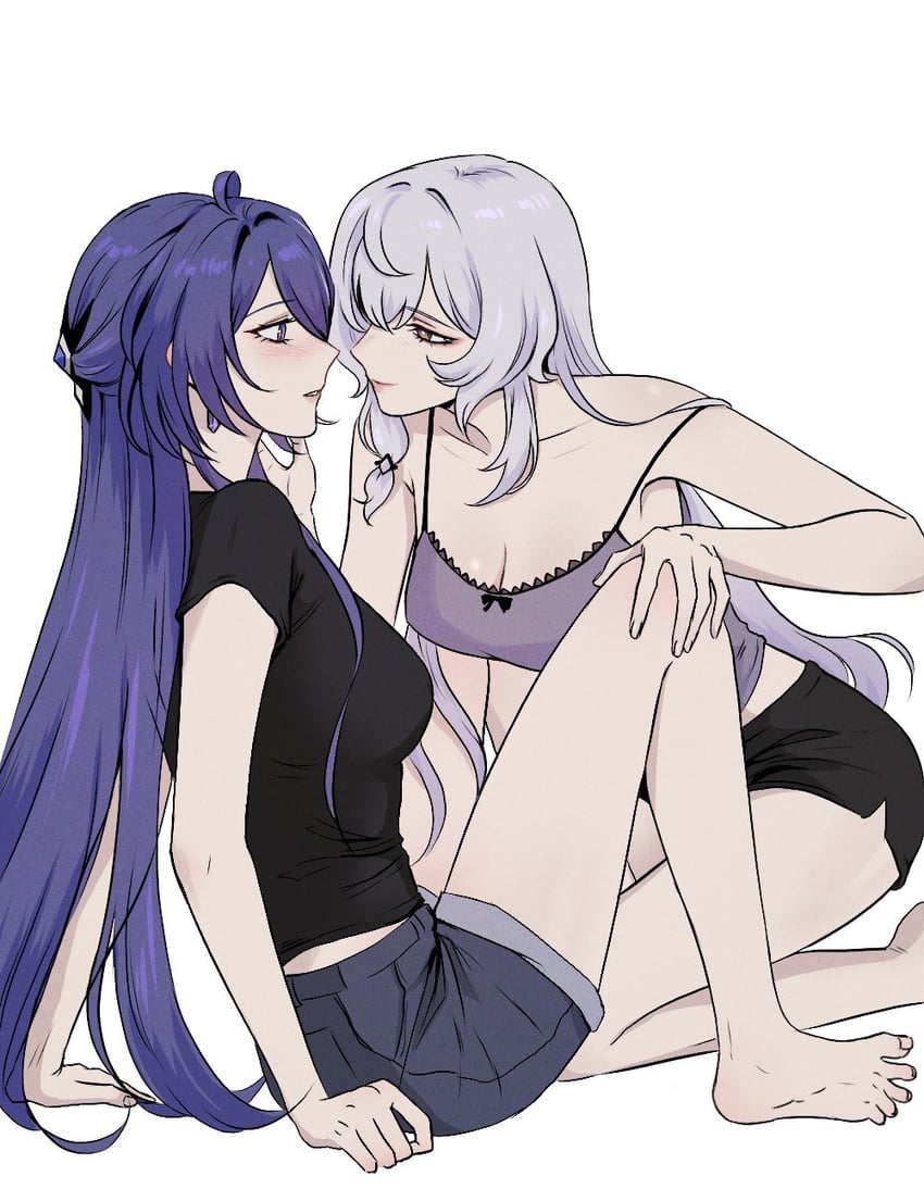 acheron and black swan (honkai and 1 more) drawn by 9_(hcl9fg)
