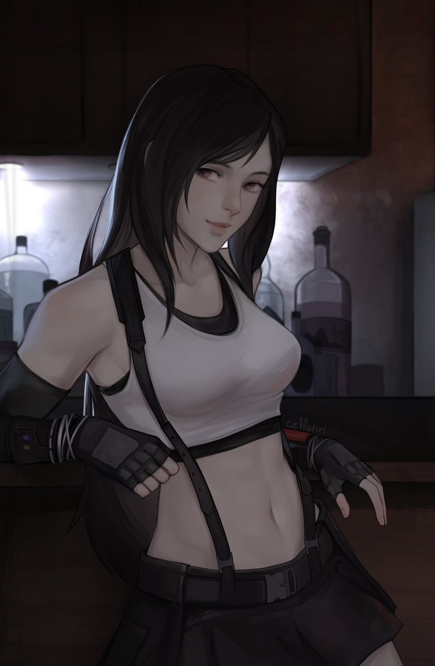tifa lockhart (final fantasy and 2 more) drawn by cellahri