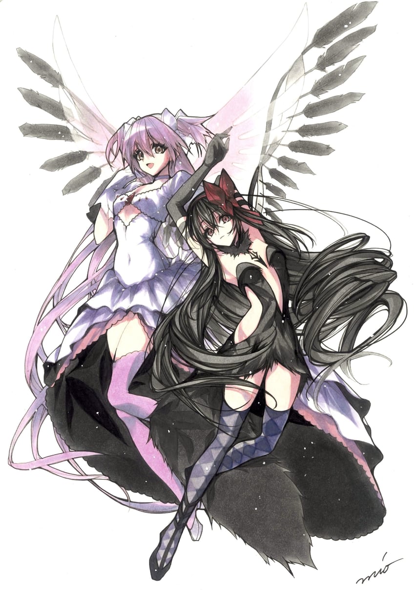 akemi homura, kaname madoka, ultimate madoka, and akuma homura (mahou shoujo madoka magica and 1 more) drawn by misteor