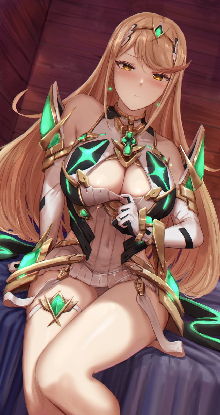 mythra (xenoblade chronicles and 1 more) drawn by ippers
