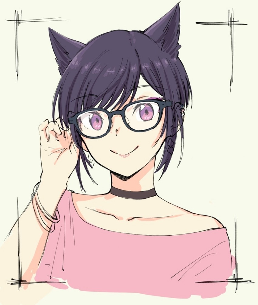 pas' black-haired catperson (original) drawn by pas_(paxiti)