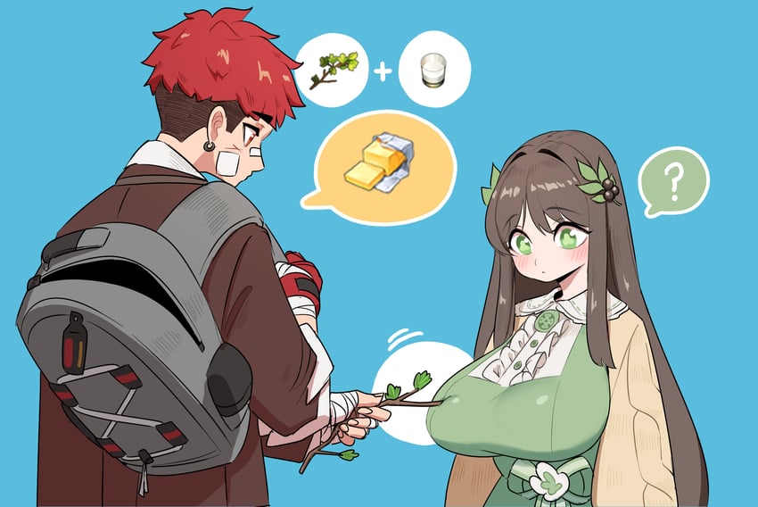 gweon sua and hyunwoo (black survival and 1 more) drawn by yabby