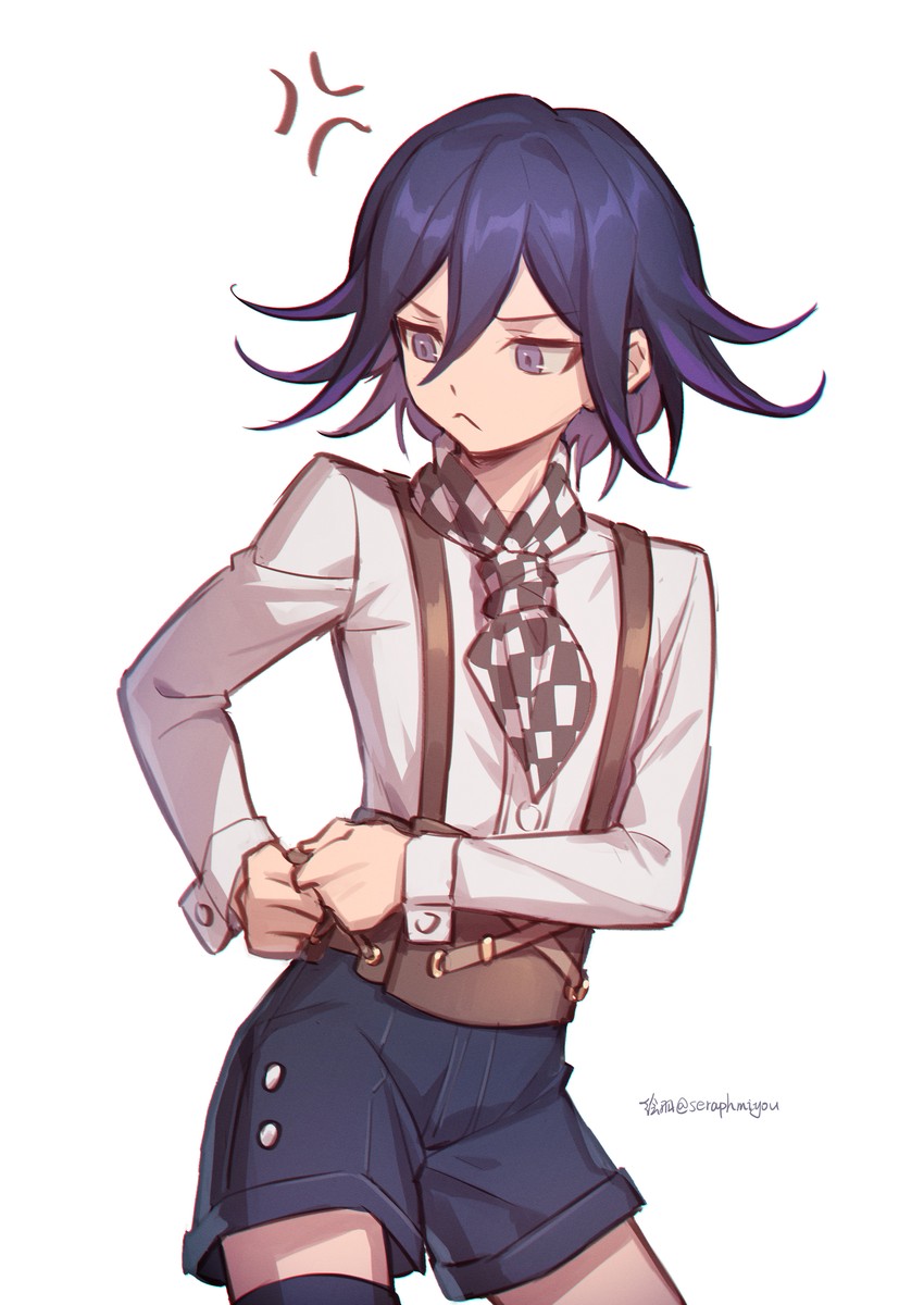 oma kokichi (danganronpa and 1 more) drawn by ewa_(seraphhuiyu)
