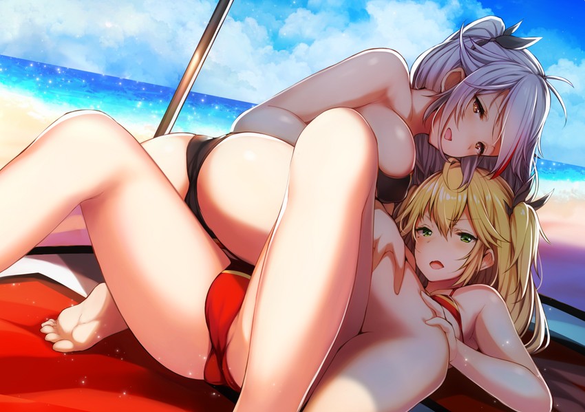 prinz eugen and admiral hipper (azur lane) drawn by tobimura